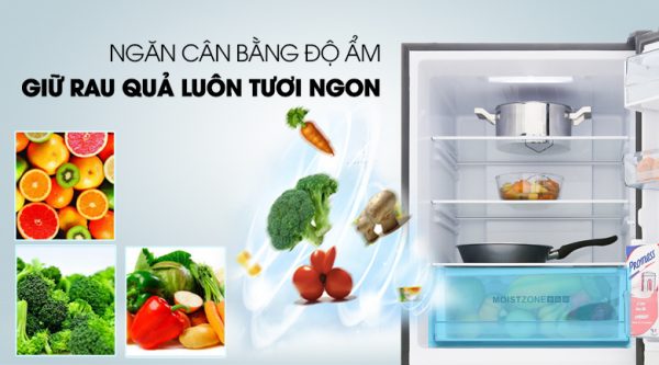 Ngăn rau củ giữ ẩm - Tủ lạnh Aqua 292 lít AQR-IG338EB GB